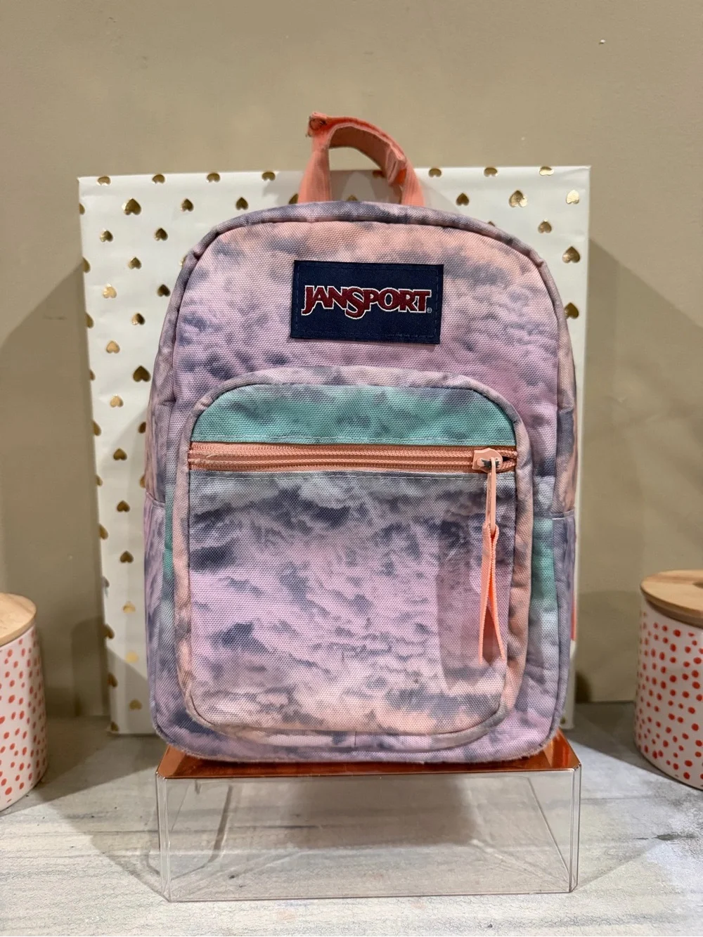 JanSport Big Break Tie Dye Insulated Lunch Bag - Pink Purple Mint (Preowned)